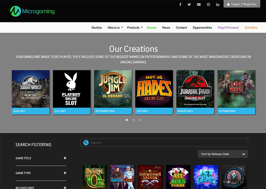 Microgaming – einer der ältesten Spielehersteller