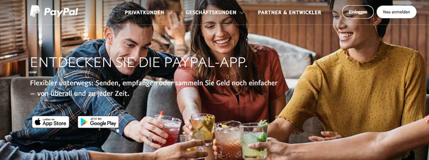 Die App von PayPal.