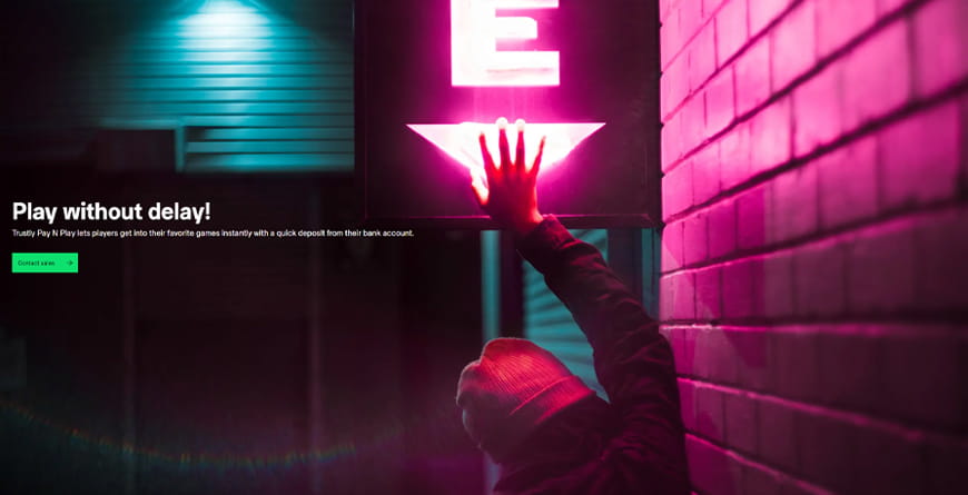 Die Webseite des Zahlungsdienstleisters Trustly Pay N Play