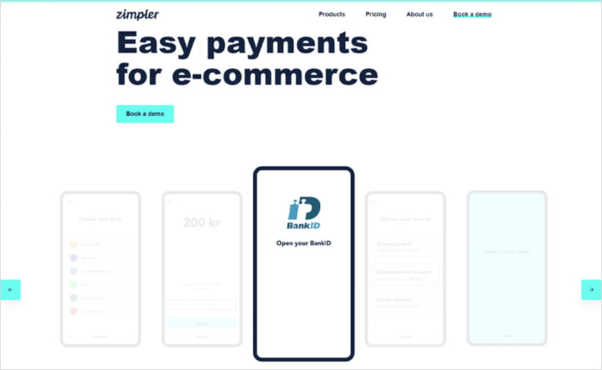 Die Webseite des Zahlungsdienstleisters Zimpler