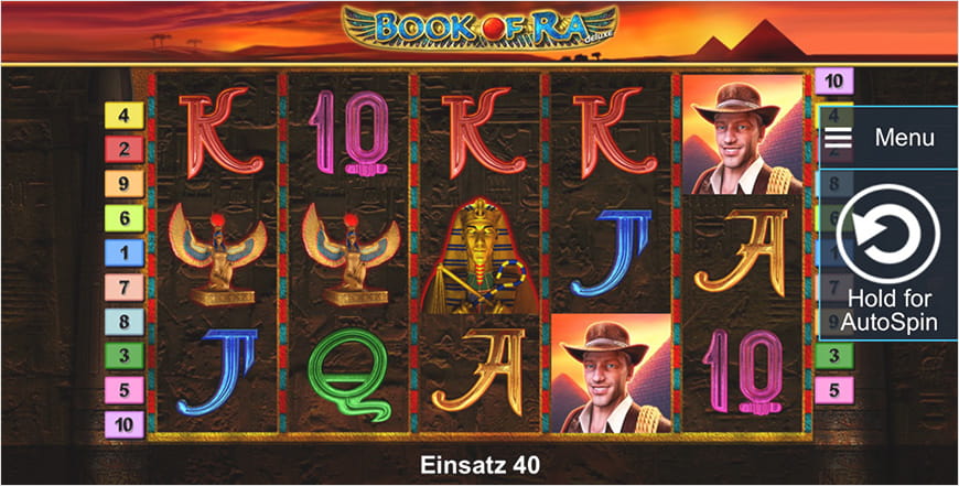 Die mobile Spielversion von Book of Ra