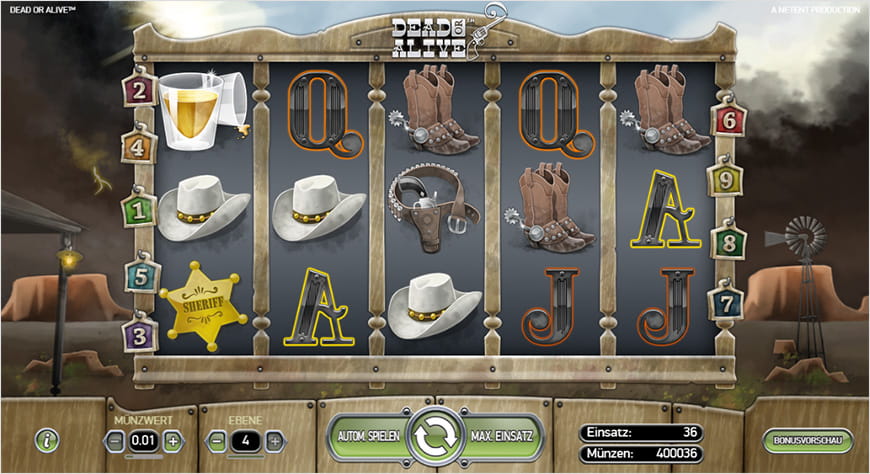 Das Automatenspiel Dead or Alive kann auch in Bus oder Bahn gespielt werden.