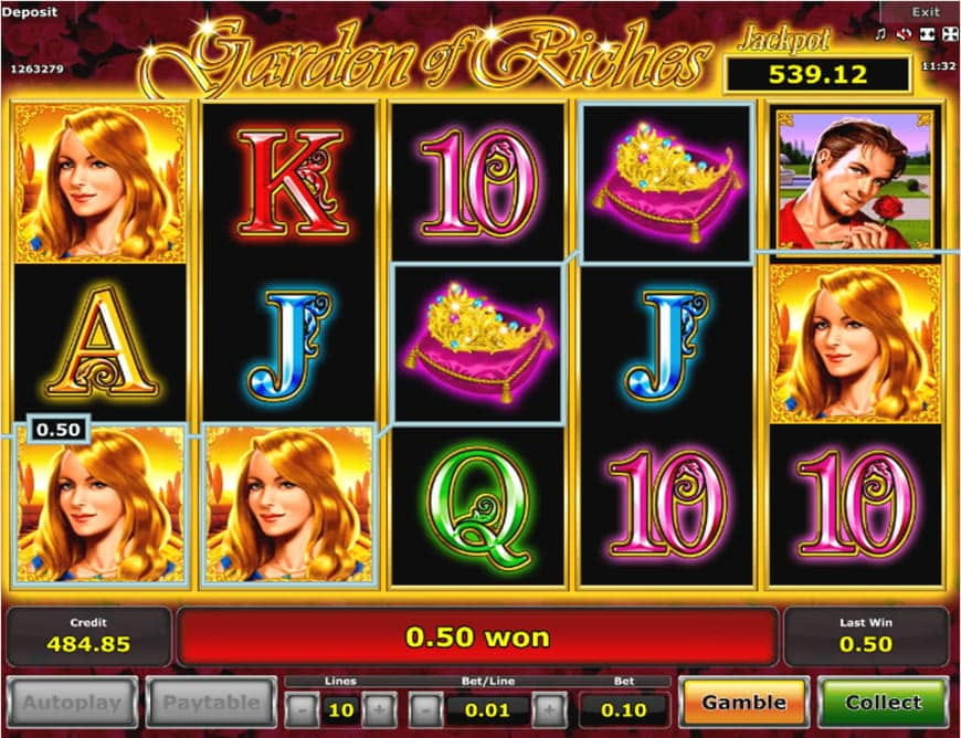 Mit drei Ladys werden 10 Freispiele aktiviert.