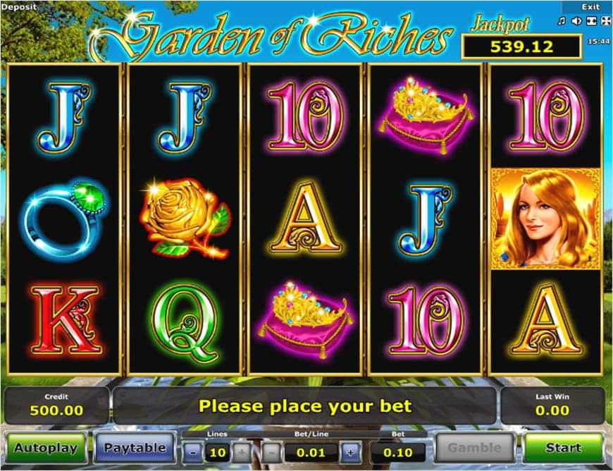 Bei Garden of Riches wurde großen Wert auf die Symbolik gelegt. 