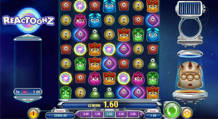 Der Reactoonz Slot besticht mit seiner tollen Grafik.