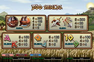 Die Auszahlungstabelle in 300 Shields. Das Wild Symbol-Warrior zahlt 1.000 für fünf davon. Es folgen die anderen Symbole.