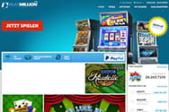 PlayMillion Casino Webseite