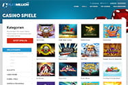 Unter den zahlreichen Slots bei PlayMillion Casino auswählen