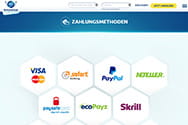 Paypal unter den vorhandenen Zahlungsmethoden
